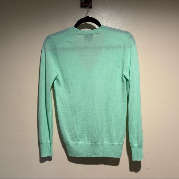 J.CREW 100% Italian Cashmere Boyfriend V-Neck Sweater seafoam green - Picture 3 of 7